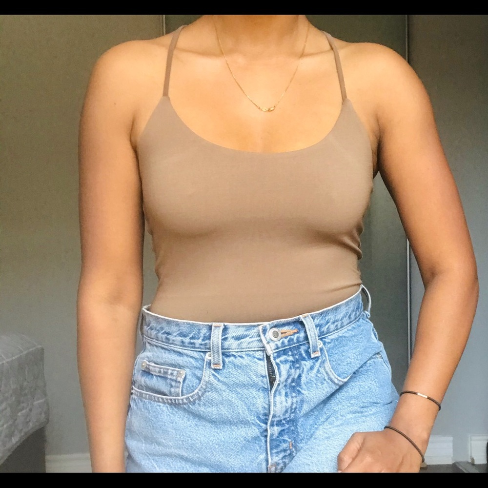 Brown Strappy Tank - NWOT